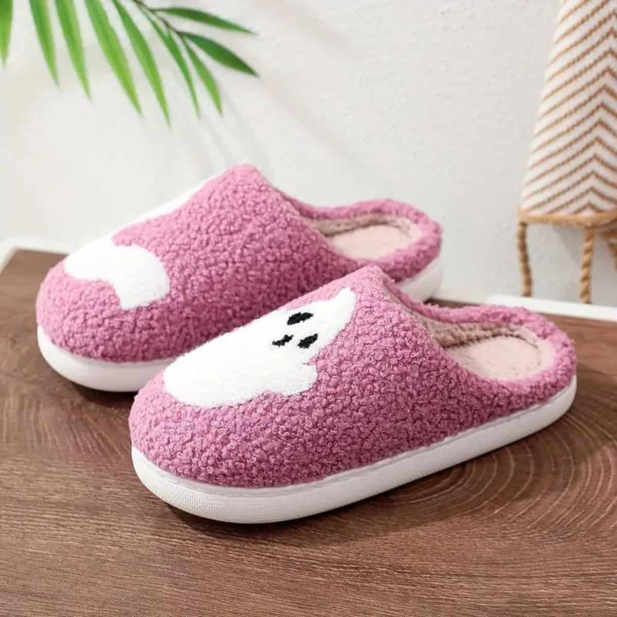 Pink Halloween Slippers