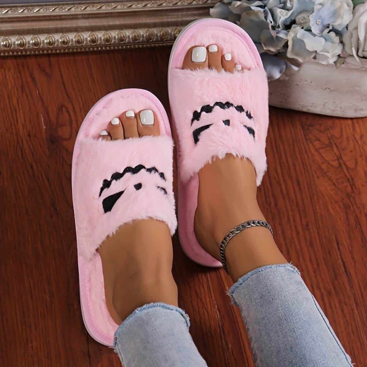 Pink Halloween Slippers - Jack Pumpkin