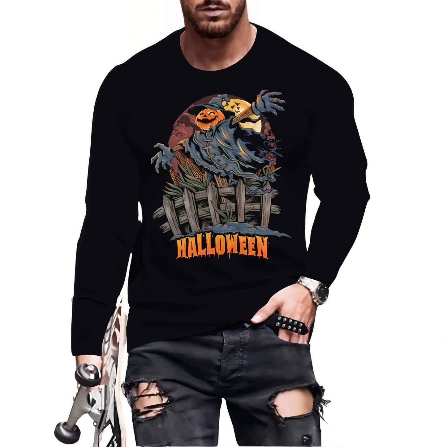Pumpkin Shirt Long Sleeve - Jack Pumpkin