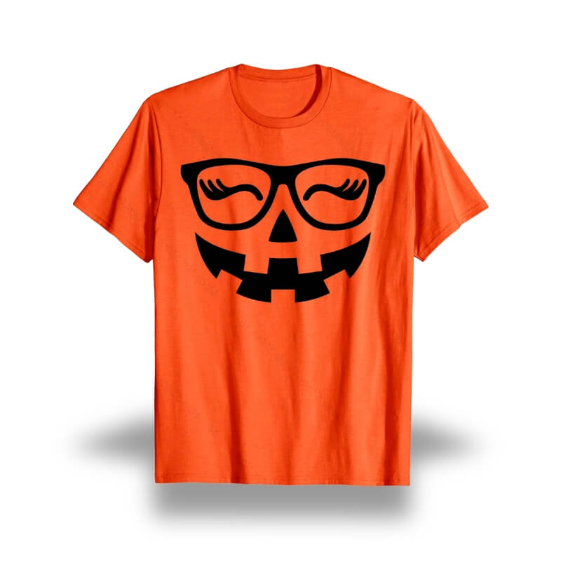 Pumpkin Shirt With Glasses - Jack Pumpkin