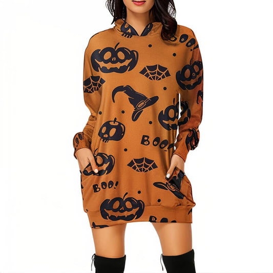 Pumpkin Sweatshirt Dress