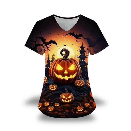Pumpkin T-Shirt Womens - Jack Pumpkin