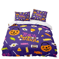 Thumbnail for Purple Halloween Bedding - Jack Pumpkin