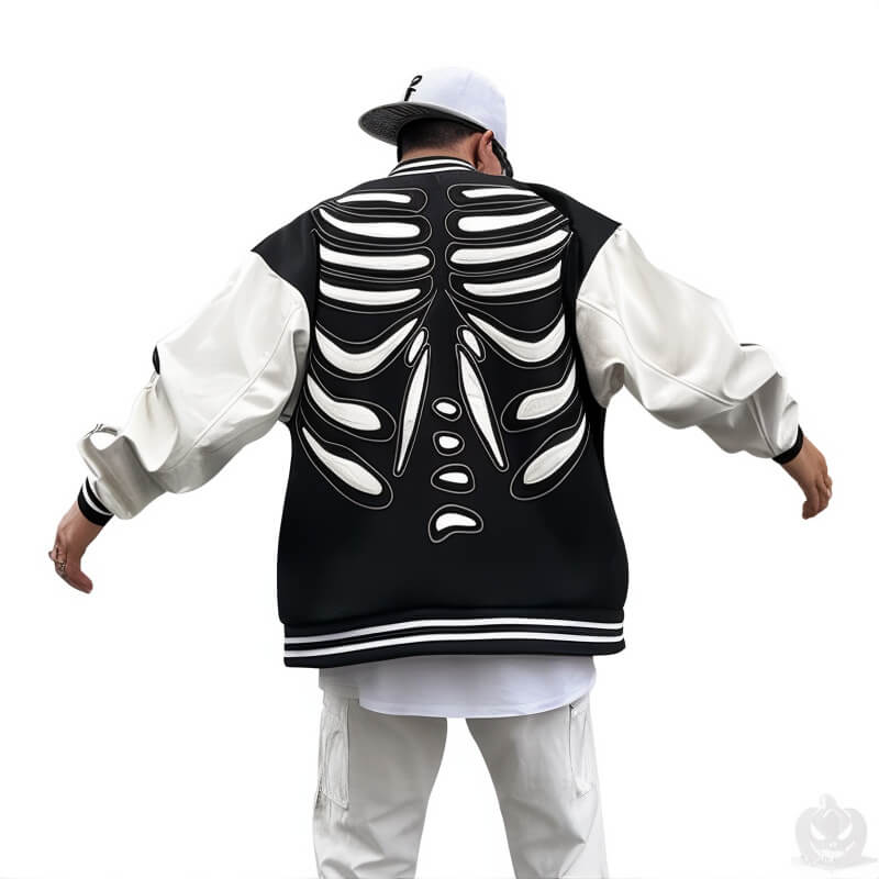 Skeleton Baseball Jacket - Jack Pumpkin