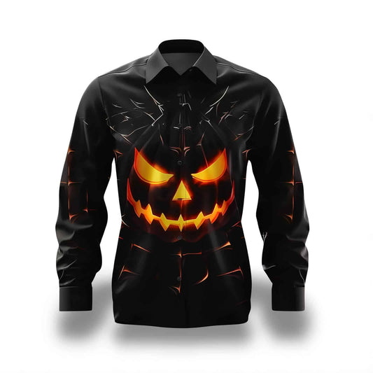 Spooky Button Up Shirt - Jack Pumpkin