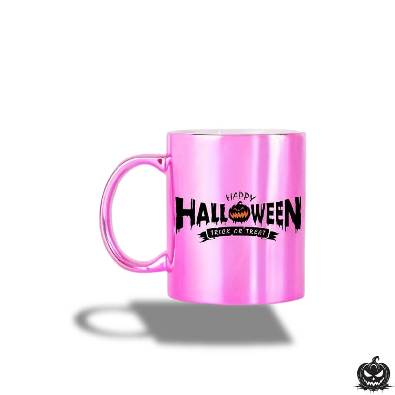 Trick Or Treat Pink Mug - Jack Pumpkin