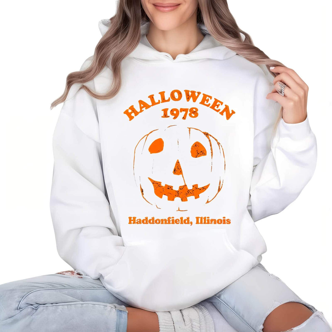 White Halloween Hoodie