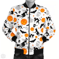 Thumbnail for White Halloween Jacket - Jack Pumpkin