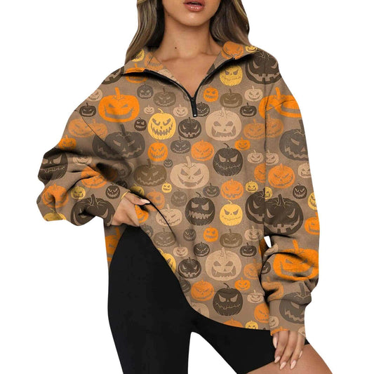 Women's Halloween Sweatshirt - Jack Pumpkin
